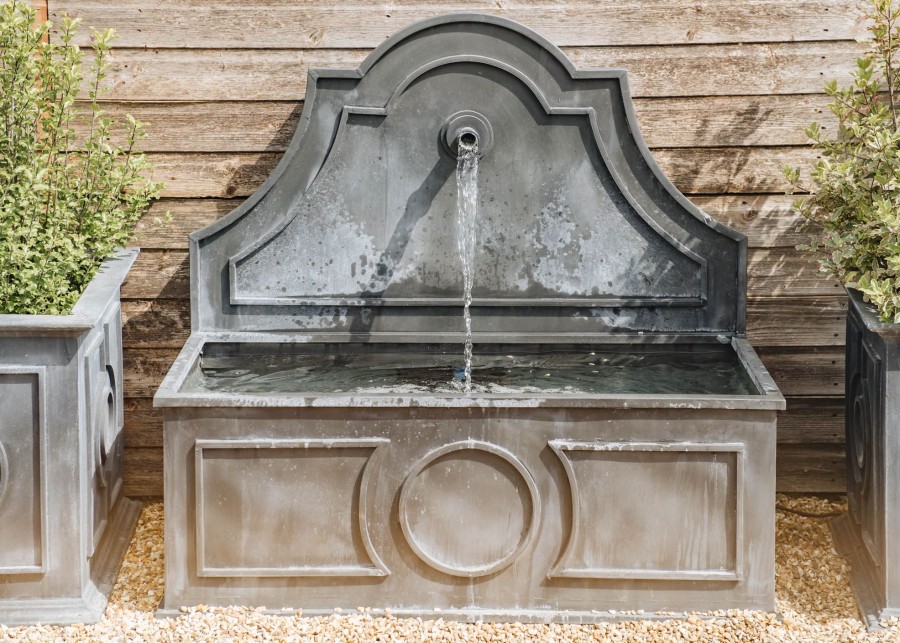 Gardening A Place in the Garden Water Features | Tiber Square Zinc Water Feature