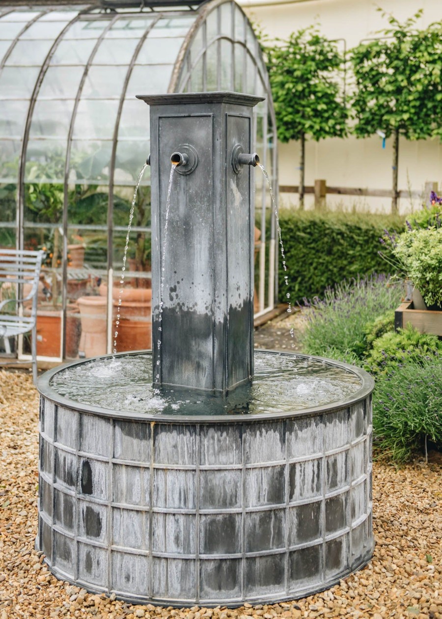 Gardening A Place in the Garden Water Features | Sienna Round Zinc Water Feature