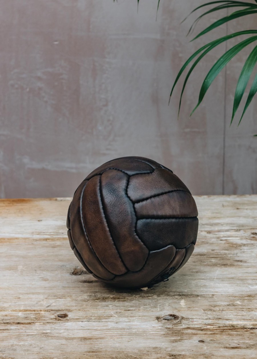 Interiors John Woodbridge & Sons Decorative | John Woodbridge & Sons Vintage Leather Miniature Football