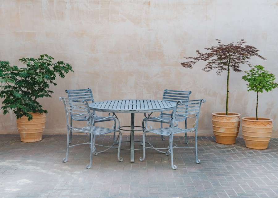 Outdoor Living Harrod Horticultural Metal Furniture | Buy Round Garden Dining Set