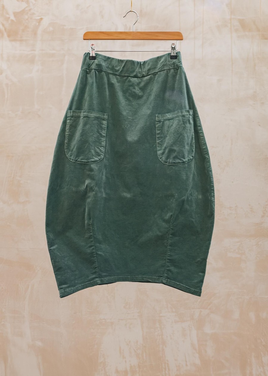 Clothing Cut Loose Trousers & Skirts | Cut Loose Mini Cord Lantern Skirt In Myrtle