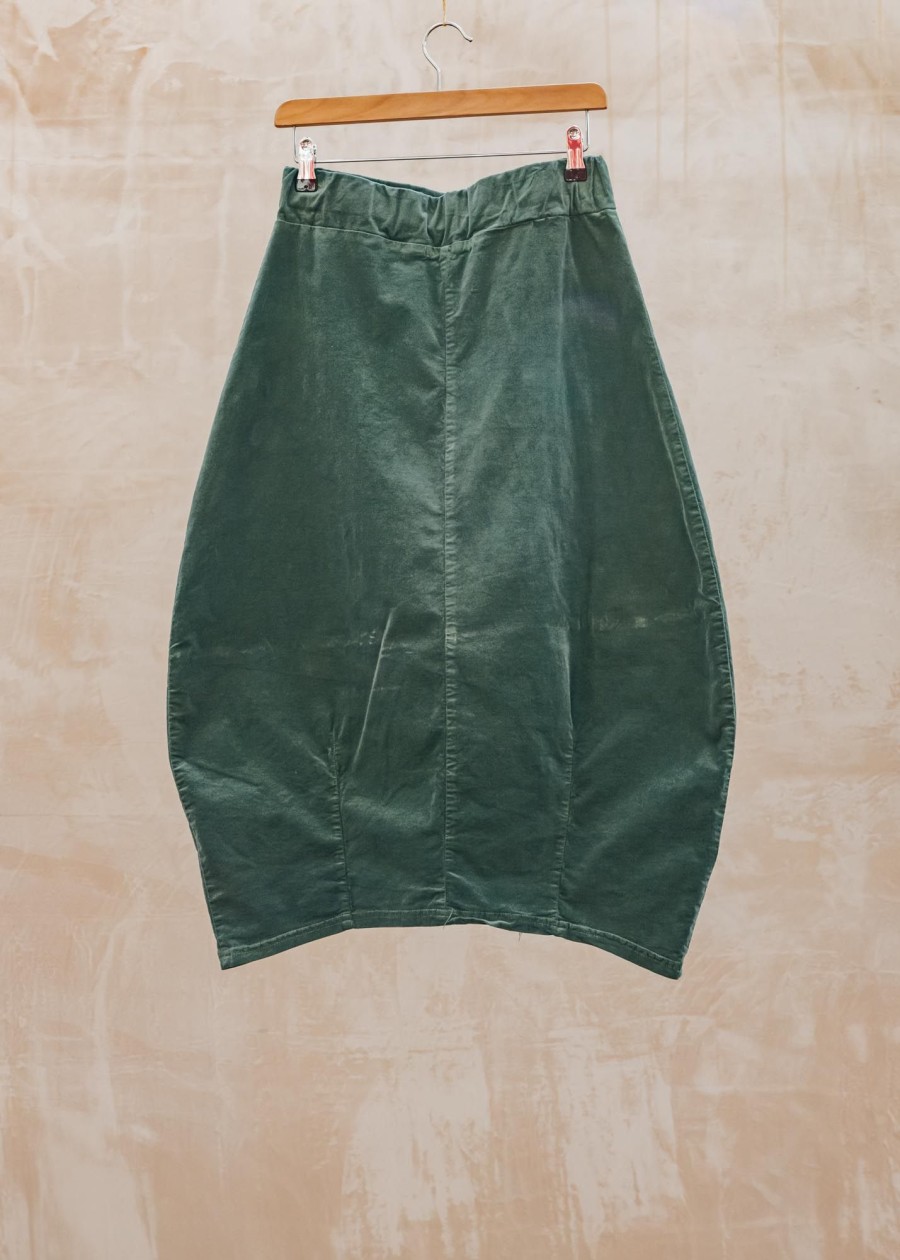 Clothing Cut Loose Trousers & Skirts | Cut Loose Mini Cord Lantern Skirt In Myrtle