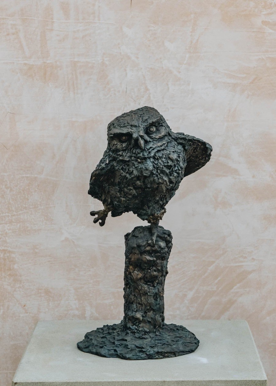 Art Burford Gallery Sculpture | Little Owl By Christine Baxter