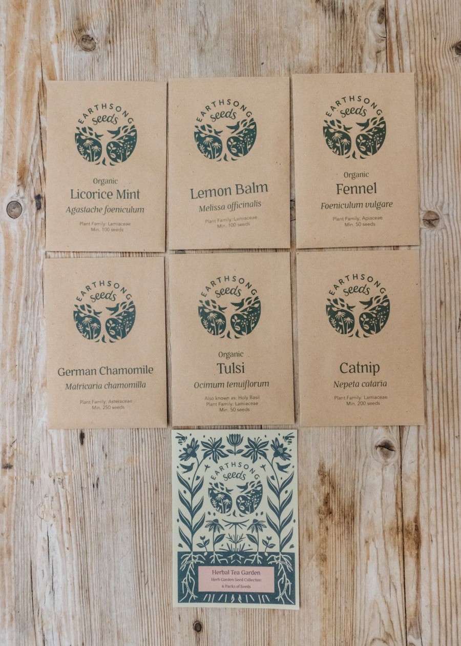 Plants Earthsong Seeds Seed Gift Sets | Earthsong Seeds Herbal Tea Garden Seed Collection