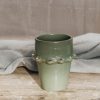 Interiors Chabi Chic Dining | Large Beldi Tazza Sage And Gold Ceramic Cup