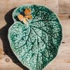 Interiors Bordallo Pinheiro Decorative | Bordhallo Pinheiro Begonia Leaf With Butterfly Bowl