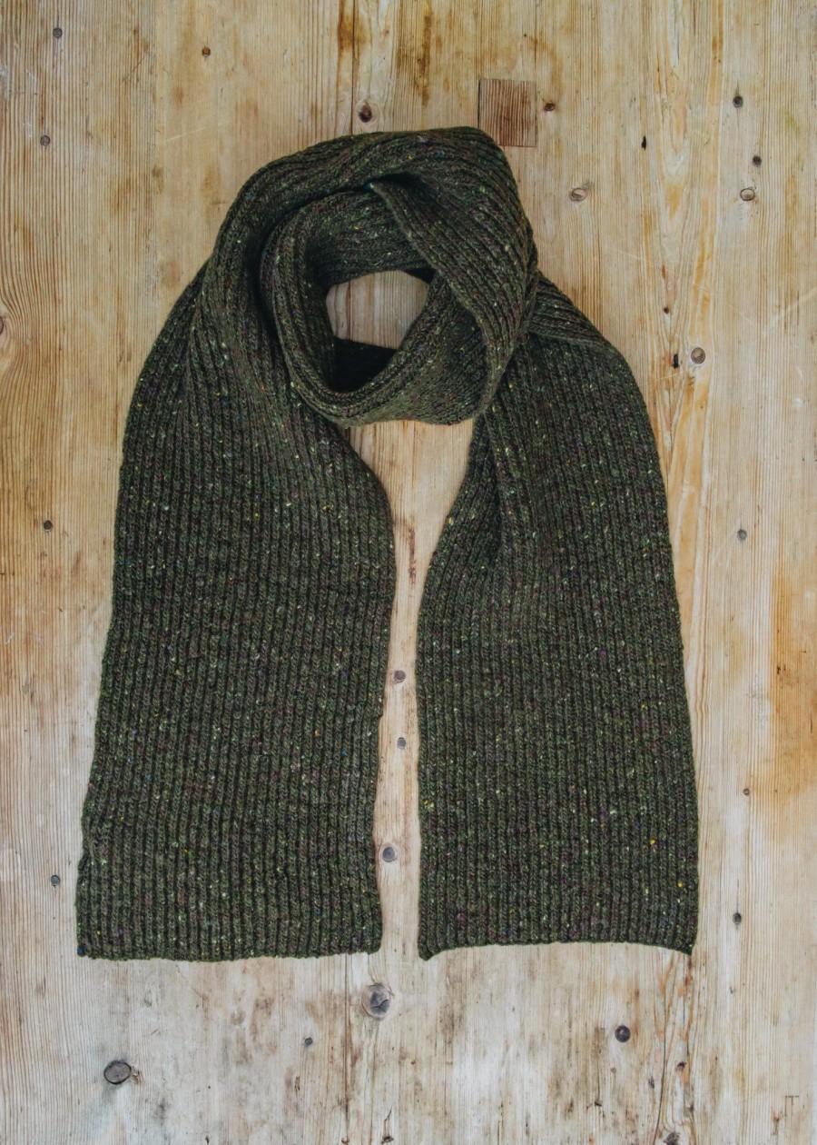 Clothing Two Left Feet Agencies Accessories | Donegal Wide Scarf In Moss