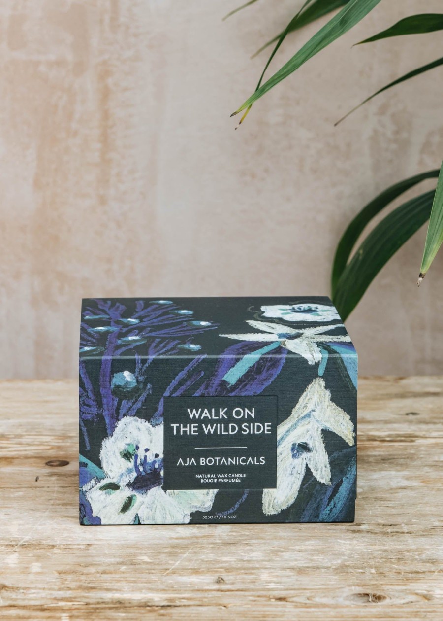 Interiors AJA Botanicals Candles & Fragrance | Aja Botanicals Black Triple Wick Candle In Walk On The Wild Side, 525G