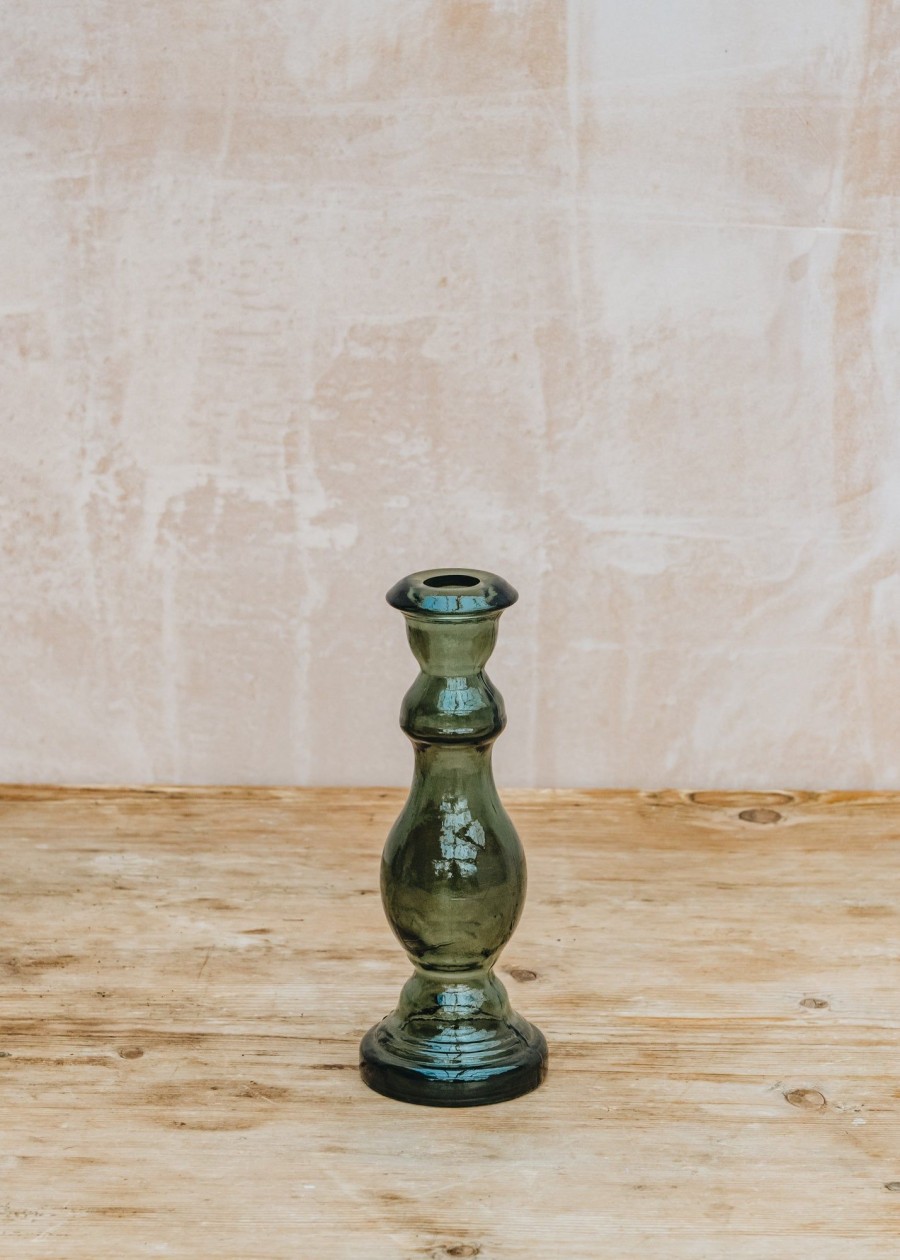 Interiors Jarapa Decorative | Jarapa Juniper Green Candlestick 20Cm