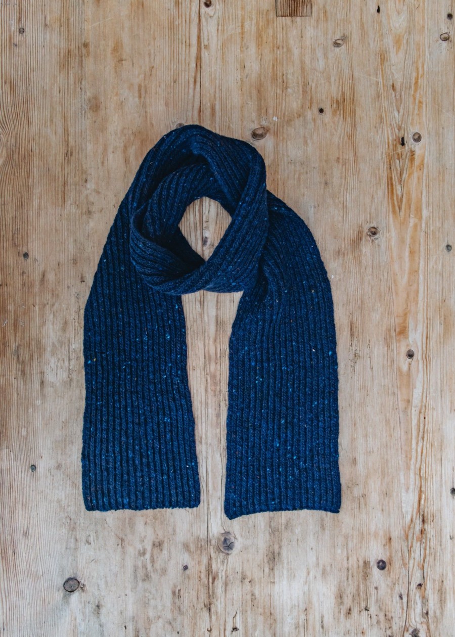 Clothing Two Left Feet Agencies Accessories | Donegal Narrow Scarf In Navy