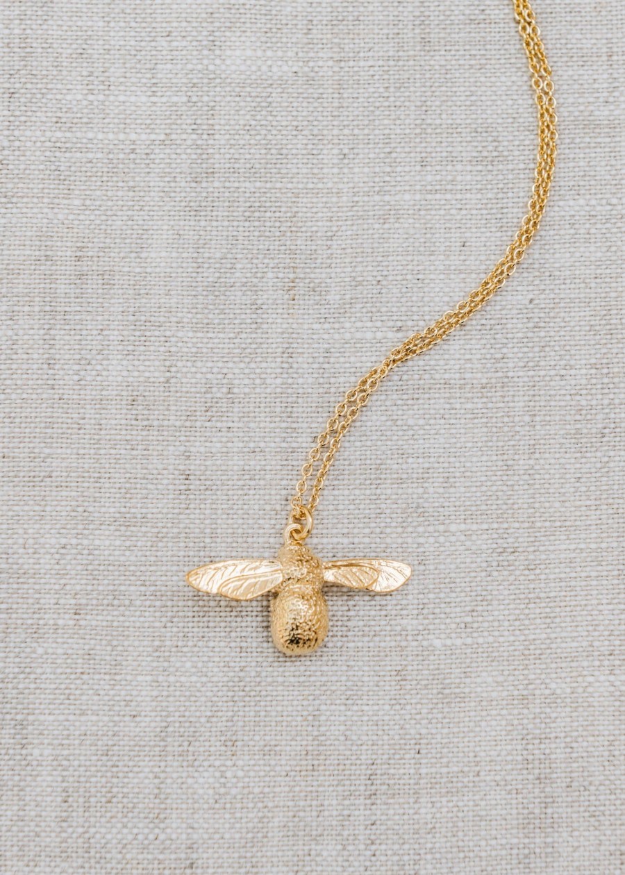 Clothing Alex Monroe Jewellery | Gold Plate Baby Bee Necklace