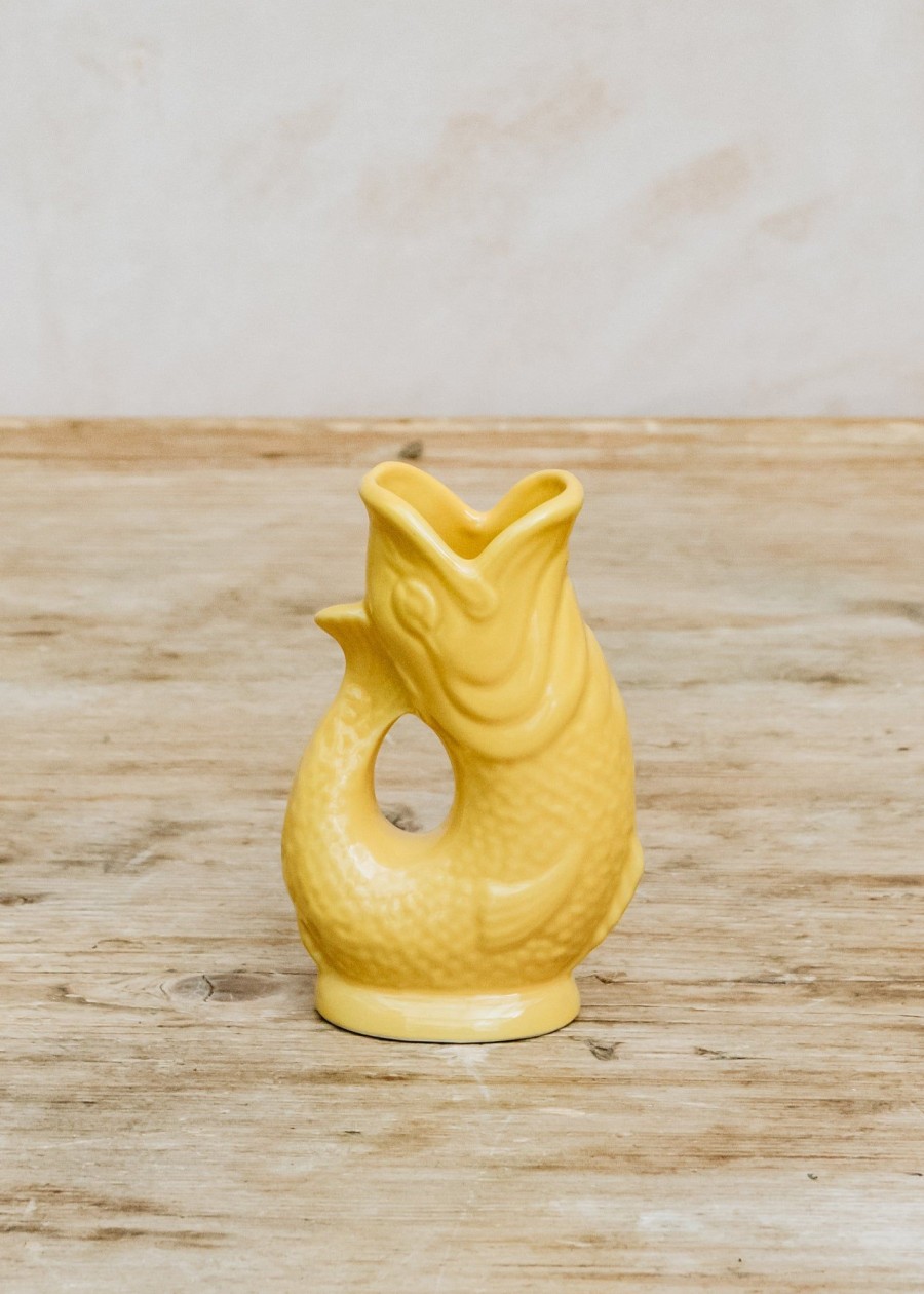 Interiors The Gluggle Jug Factory Decorative | Yellow Mini Gluggle Jug