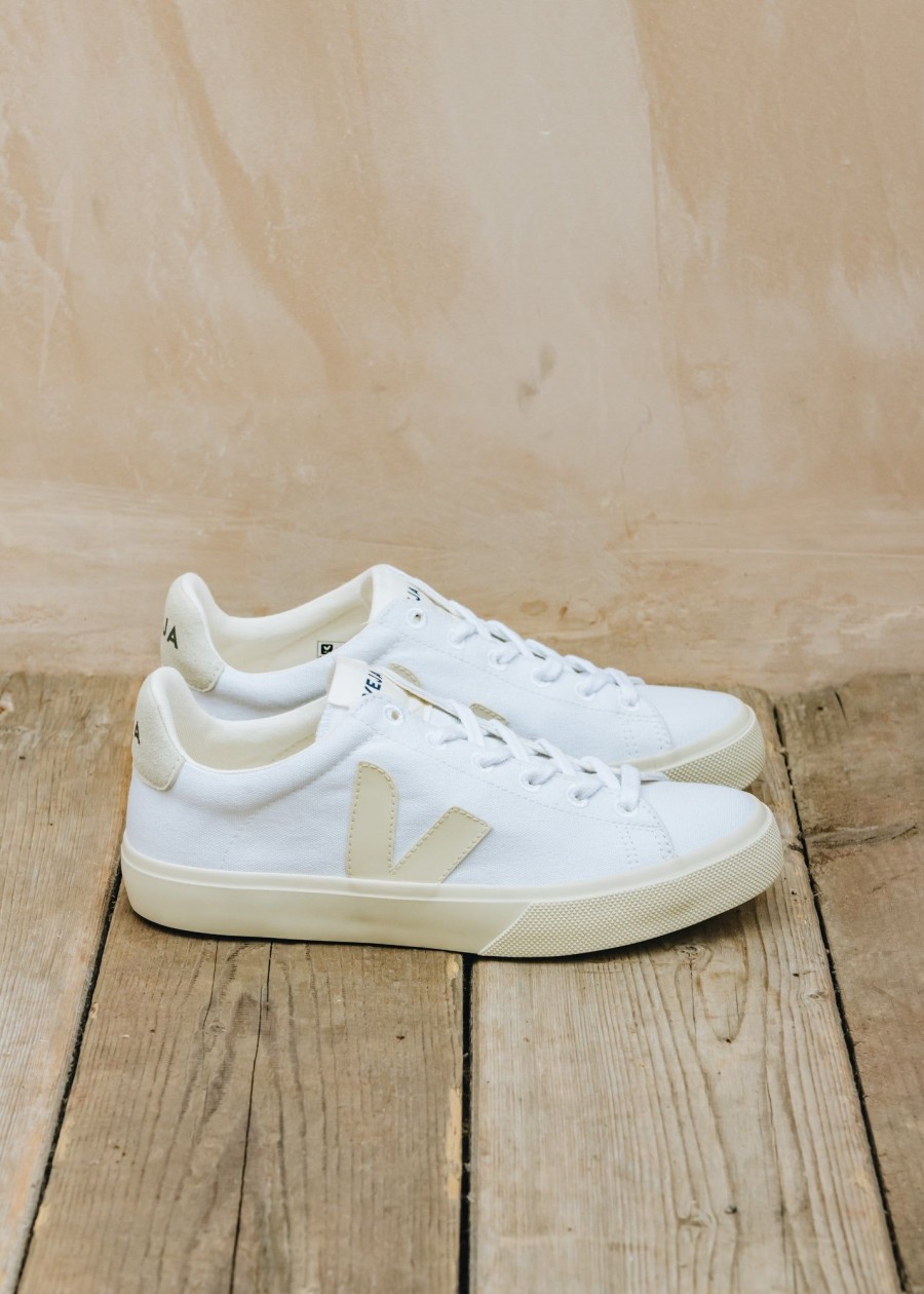 Clothing Veja Footwear | Women'S Campo Canvas Trainers In White Pierre