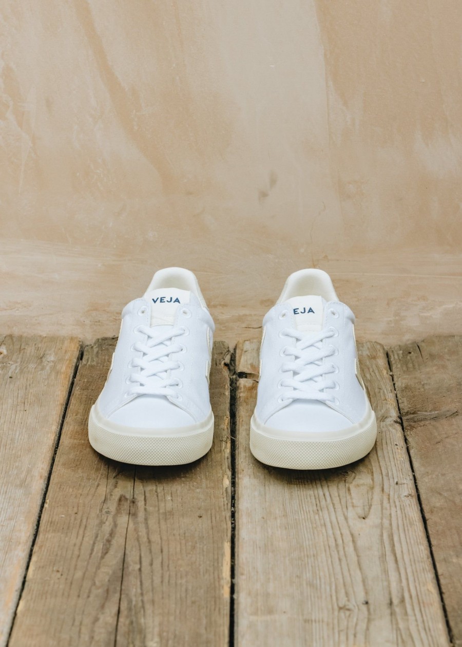 Clothing Veja Footwear | Women'S Campo Canvas Trainers In White Pierre