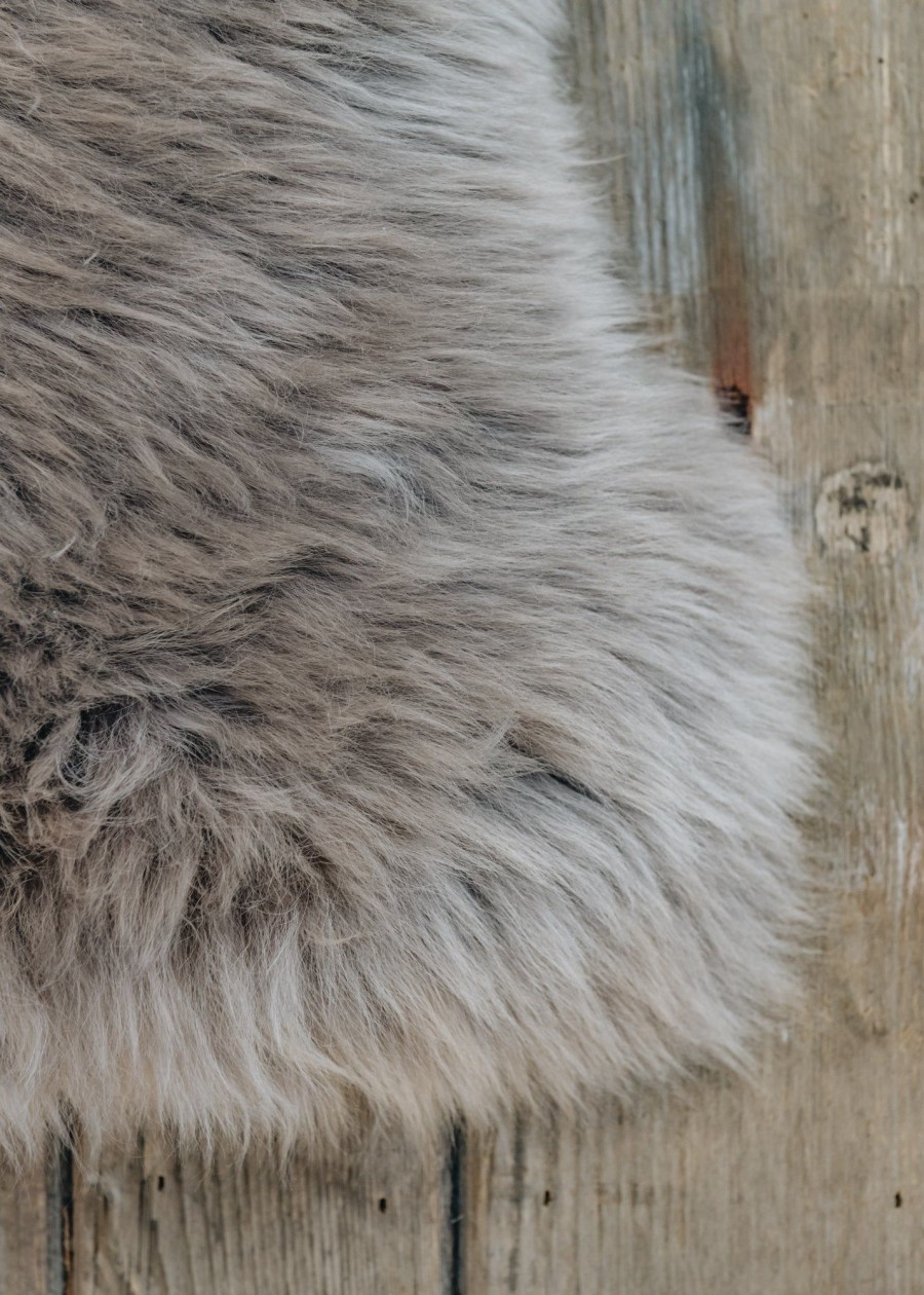 Interiors Shepherd of Sweden Rugs | Long Haired Linn Sheepskin In Mushroom