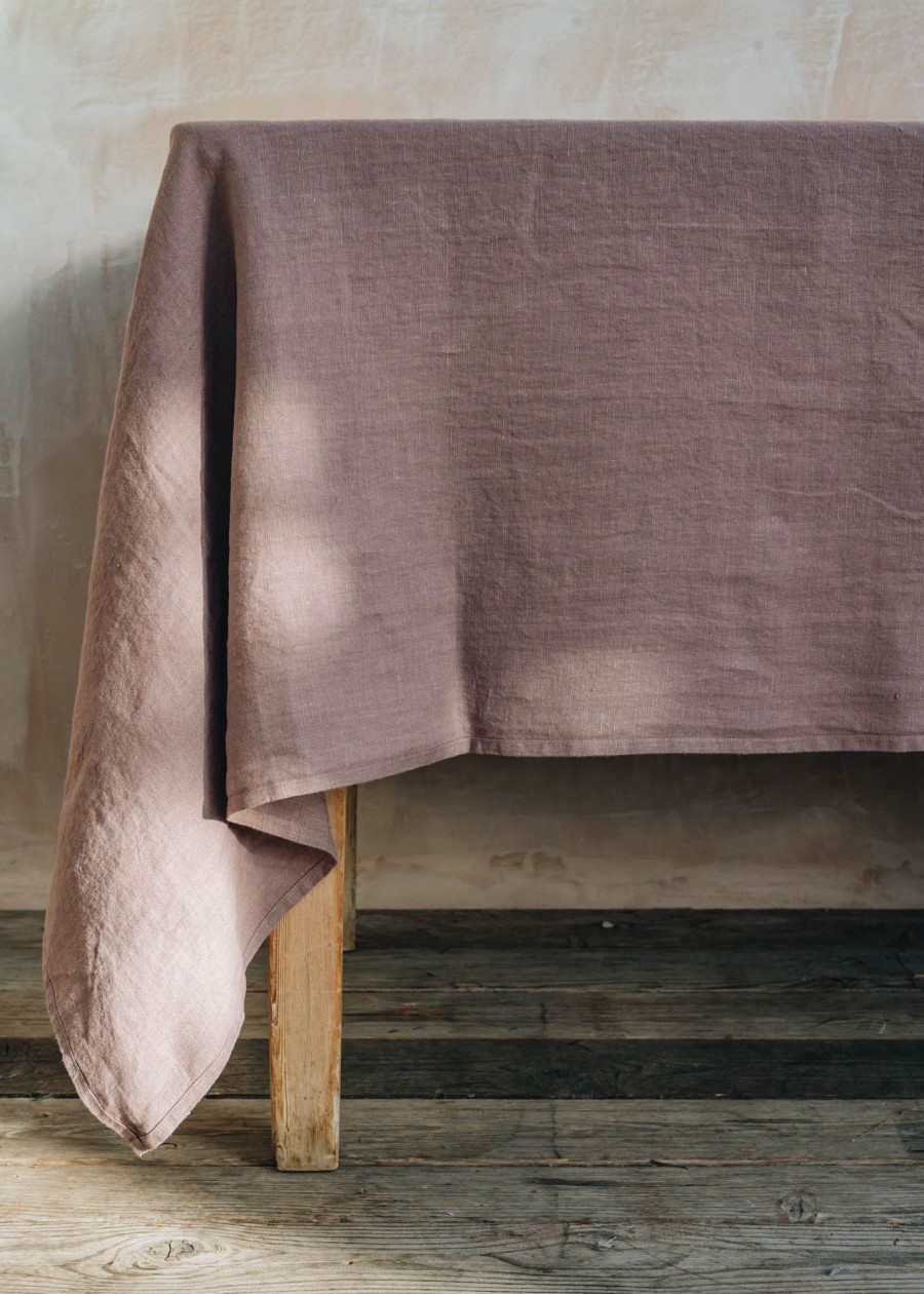 Interiors Burford Garden Co. Table Linen | Ashes Of Roses Linen Tablecloth