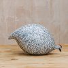 Interiors Sarl Caillard Deco Decorative | Pecking Ceramic Guinea Fowl In White Spotted Cobalt