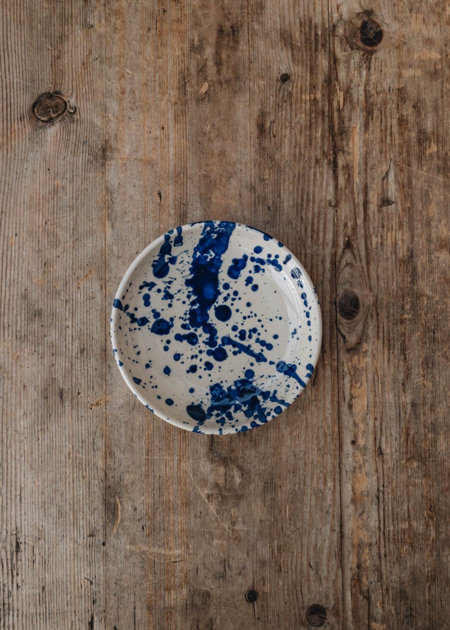 Interiors Ivan Ros Dining | Ivan Ros Blue Splatter Wide Tapas Dish