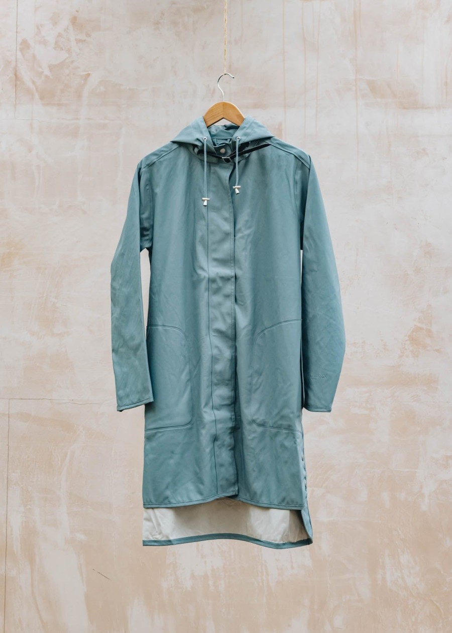 Clothing Ilse Jacobsen Outerwear & Coats | Ilse Jacobsen Rain 71 Raincoat In Dark Blue Cloud