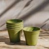 Gardening Haxnicks Grow Your Own | Sage Green Bamboo Nursery Pots, 5", Pack Of Five