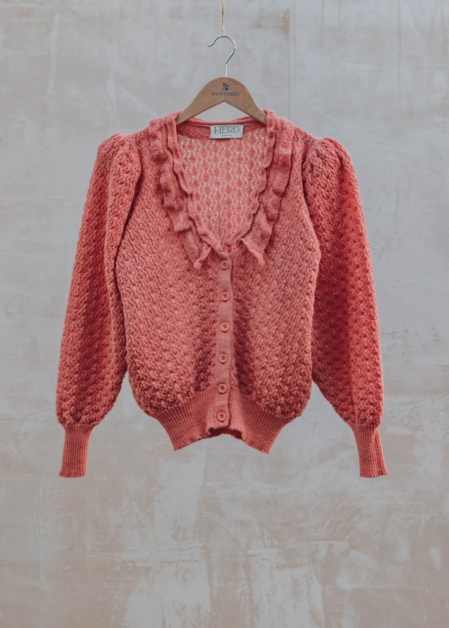 Clothing Herd Knitwear | Herd Lytham Cardigan In Shrimp