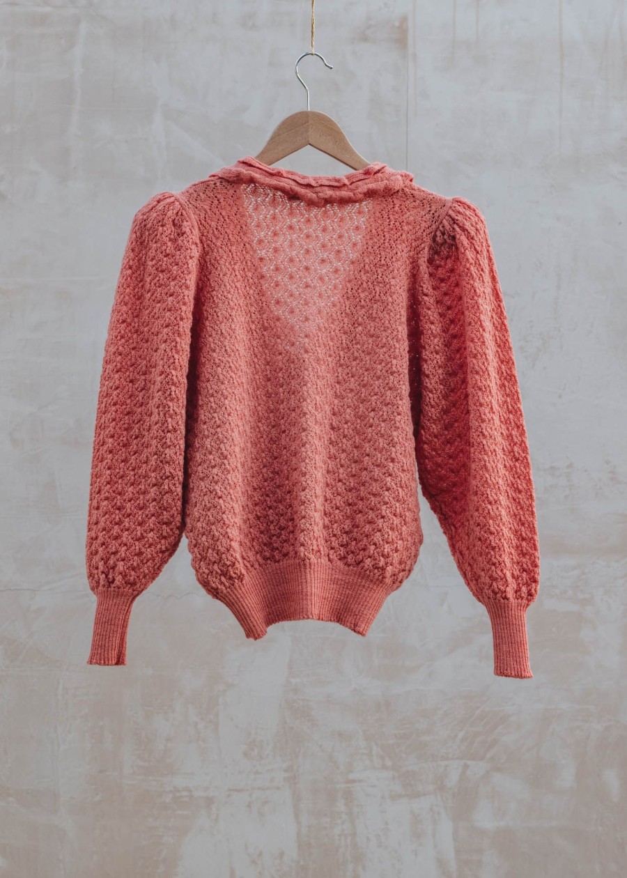 Clothing Herd Knitwear | Herd Lytham Cardigan In Shrimp