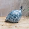 Interiors Sarl Caillard Deco Decorative | Medium Ceramic Guinea Fowl In Electric Blue Spotted White