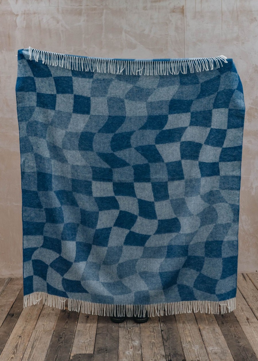 Interiors Tweedmill Throws | Tweedmill Catalo Throw In Bijou Blue