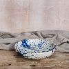 Interiors Ivan Ros Dining | Ivan Ros Blue Splatter Shallow Bowl