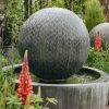 Gardening A Place in the Garden Water Features | Buy Leaf Ball Zinc Water Features With Round Base