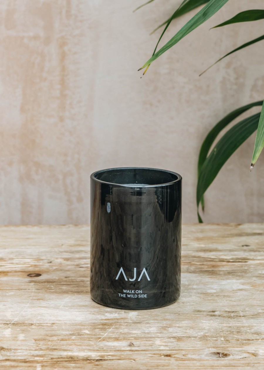 Interiors AJA Botanicals Candles & Fragrance | Black Single Wick Candle In Walk On The Wild Side, 250G