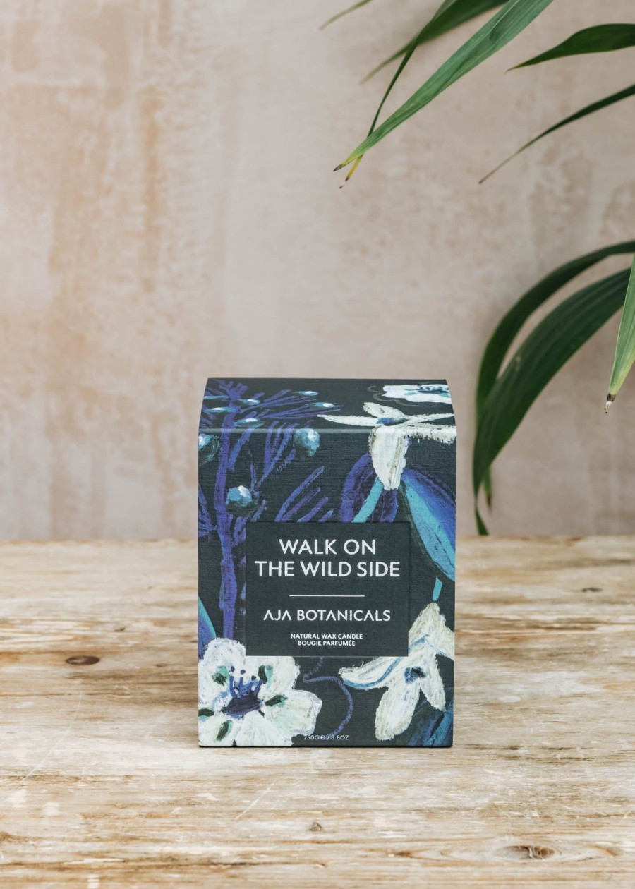 Interiors AJA Botanicals Candles & Fragrance | Black Single Wick Candle In Walk On The Wild Side, 250G