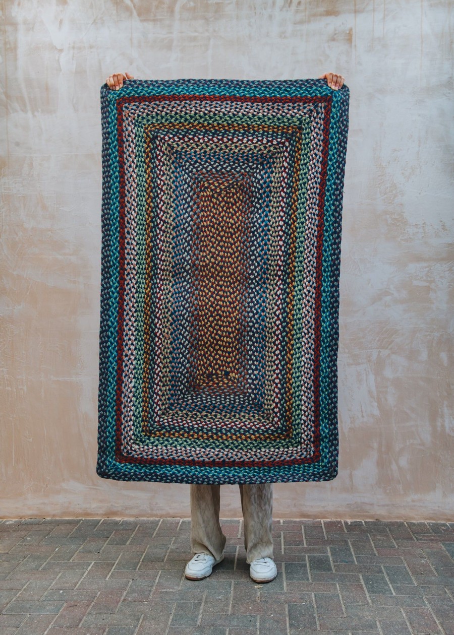 Interiors The Braided Rug Co. Rugs | Blue Carnival Rectangle Rugs