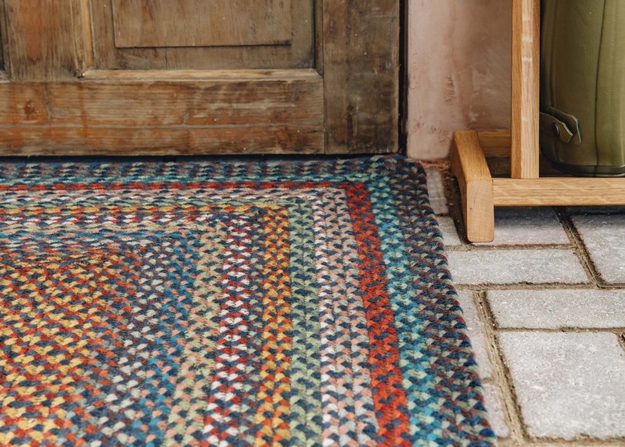 Interiors The Braided Rug Co. Rugs | Blue Carnival Rectangle Rugs