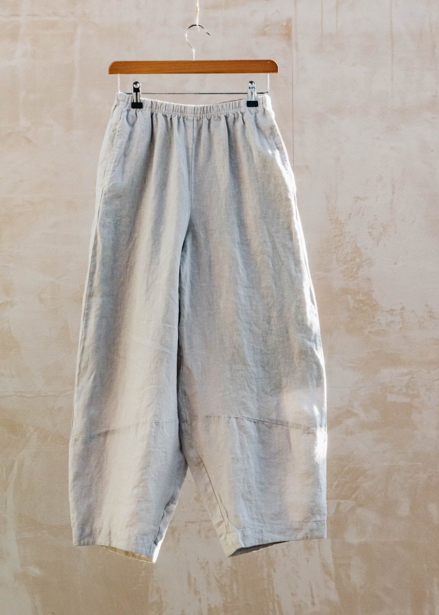 Clothing Cut Loose Trousers & Skirts | Cut Loose Laundered Linen Trousers In Aluminium | Burford Garden Co.