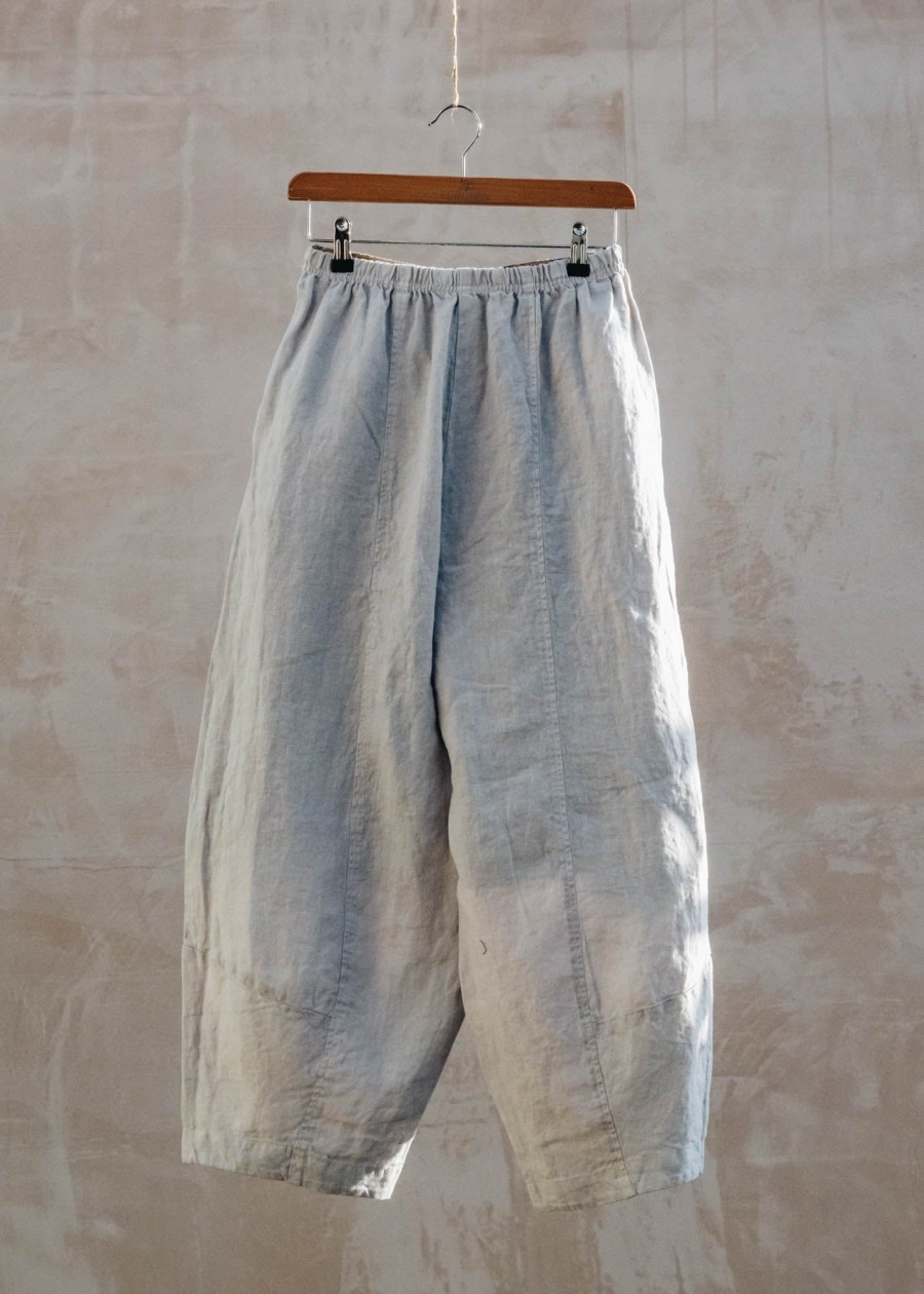 Clothing Cut Loose Trousers & Skirts | Cut Loose Laundered Linen Trousers In Aluminium | Burford Garden Co.