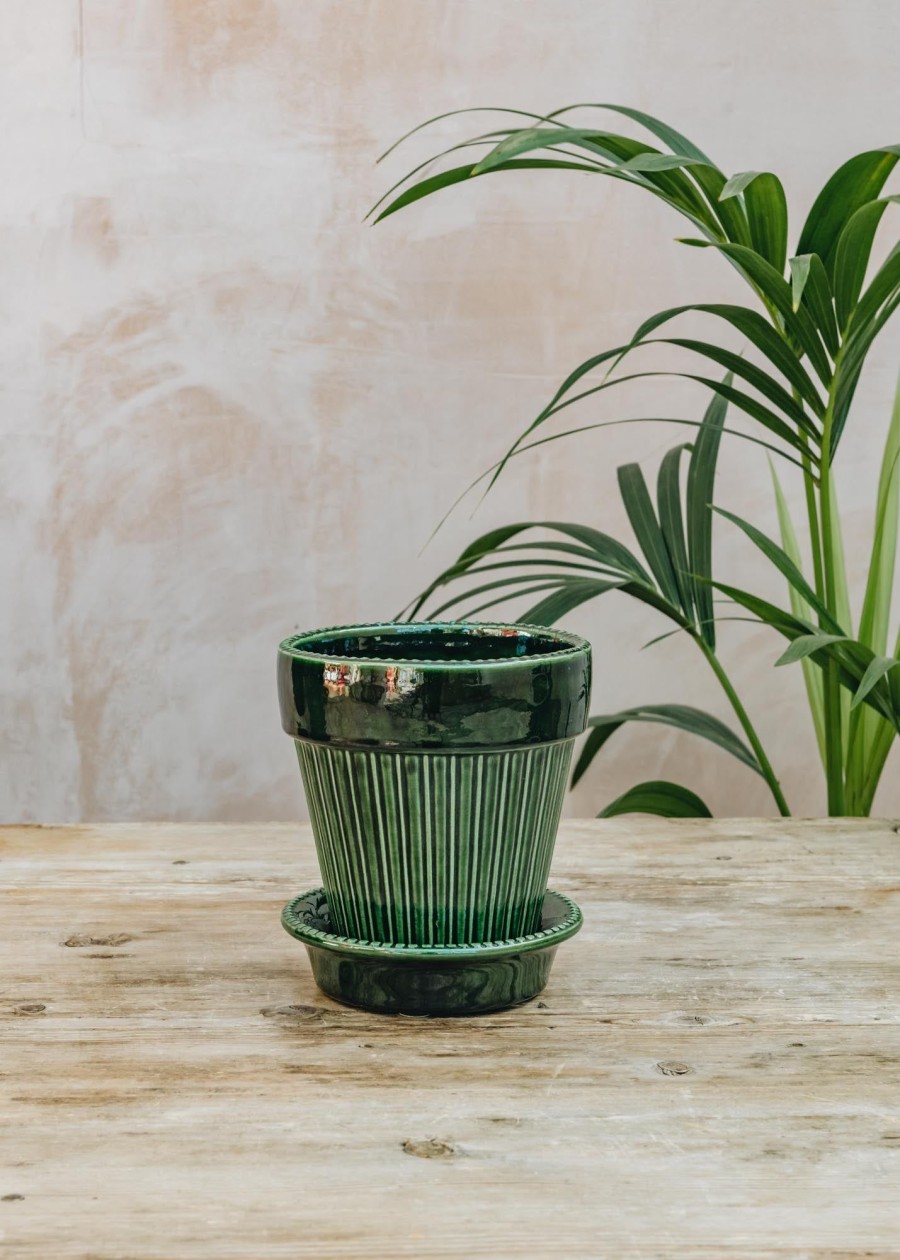 Interiors Bergs Potter Houseplants & Pots | Bergs Potter Emerald Glazed Simona Pots