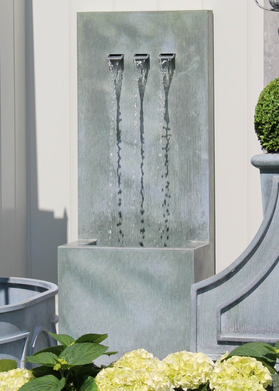 Gardening A Place in the Garden Water Features | Buy Veneto Tall Zinc Water Feature