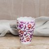 Interiors Chabi Chic Dining | Large Beldi Flower Lilac And Aubergine Ceramic Cup