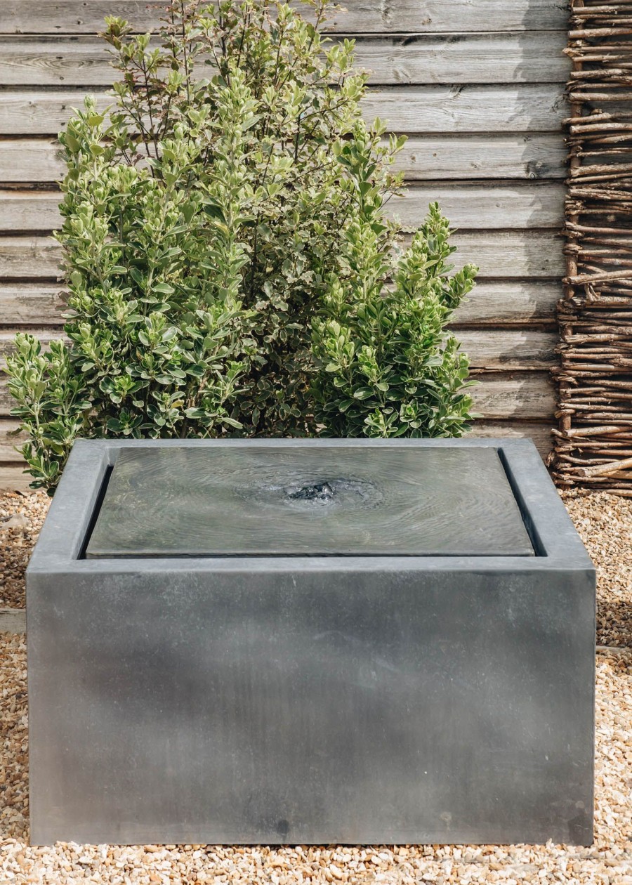 Gardening A Place in the Garden Water Features | Qube Zinc Water Feature