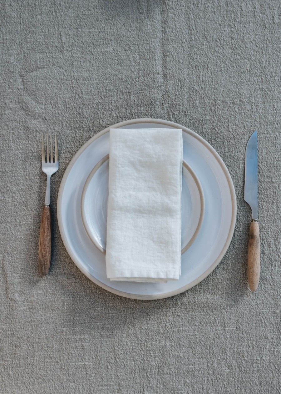 Interiors Burford Garden Co. Table Linen | White Linen Napkins, Pack Of Two