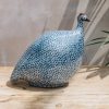 Interiors Sarl Caillard Deco Decorative | Large Ceramic Guinea Fowl In Electric Blue Spotted White