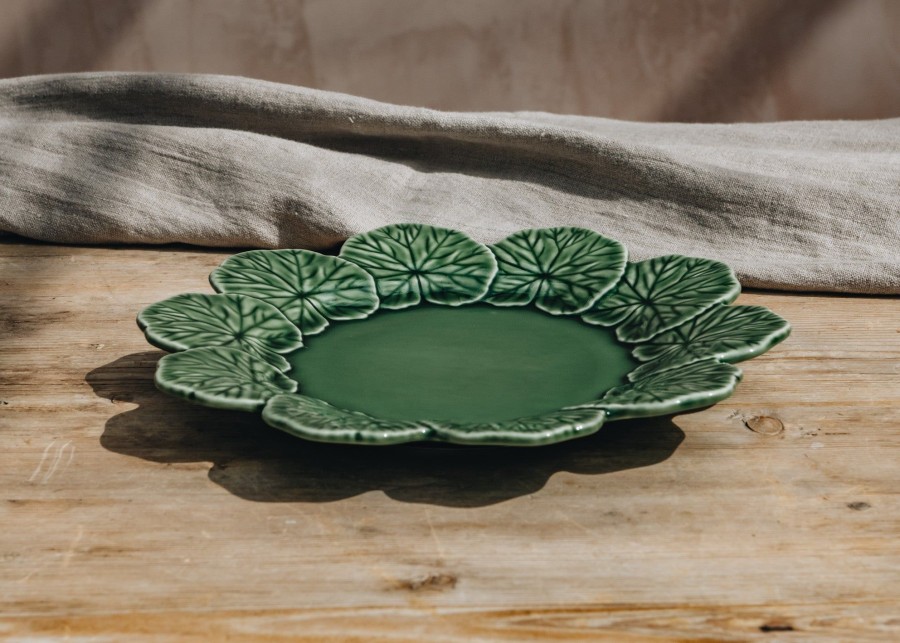 Interiors Bordallo Pinheiro Dining | Bordhallo Pinheiro Geranium Green Dinner Plate