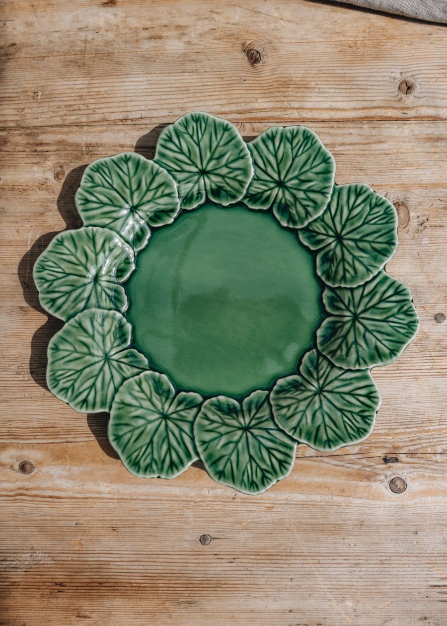 Interiors Bordallo Pinheiro Dining | Bordhallo Pinheiro Geranium Green Dinner Plate