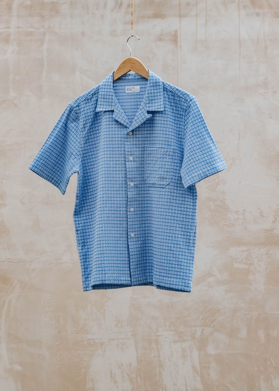 Clothing Universal Works Shirts | Universal Works Delos Road Shirt In Navy