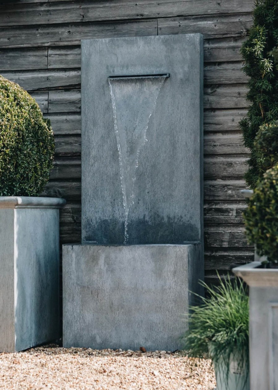 Gardening A Place in the Garden Water Features | Arno Tall Zinc Water Feature