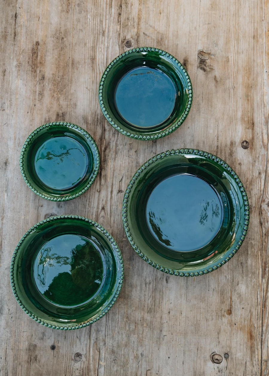 Interiors Bergs Potter Houseplants & Pots | Bergs Potter Emerald Glazed Simona Saucers