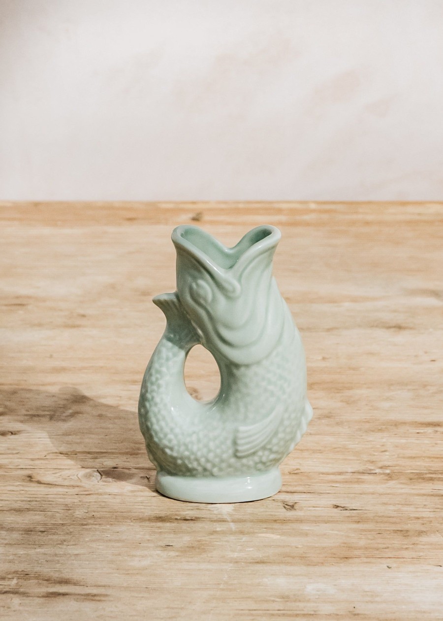 Interiors The Gluggle Jug Factory Decorative | Sage Green Mini Gluggle Jug