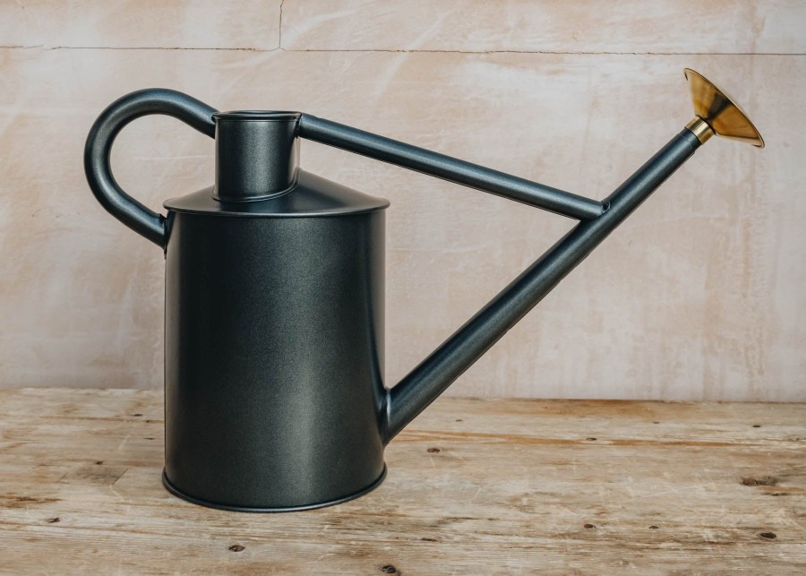 Gardening Haws Grow Your Own | Haws Bearwood Brook Watering Can In Graphite, Two Gallons