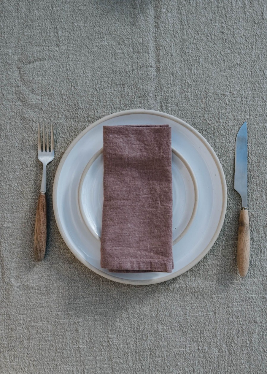 Interiors Burford Garden Co. Table Linen | Ashes Of Roses Linen Napkins, Pack Of Two